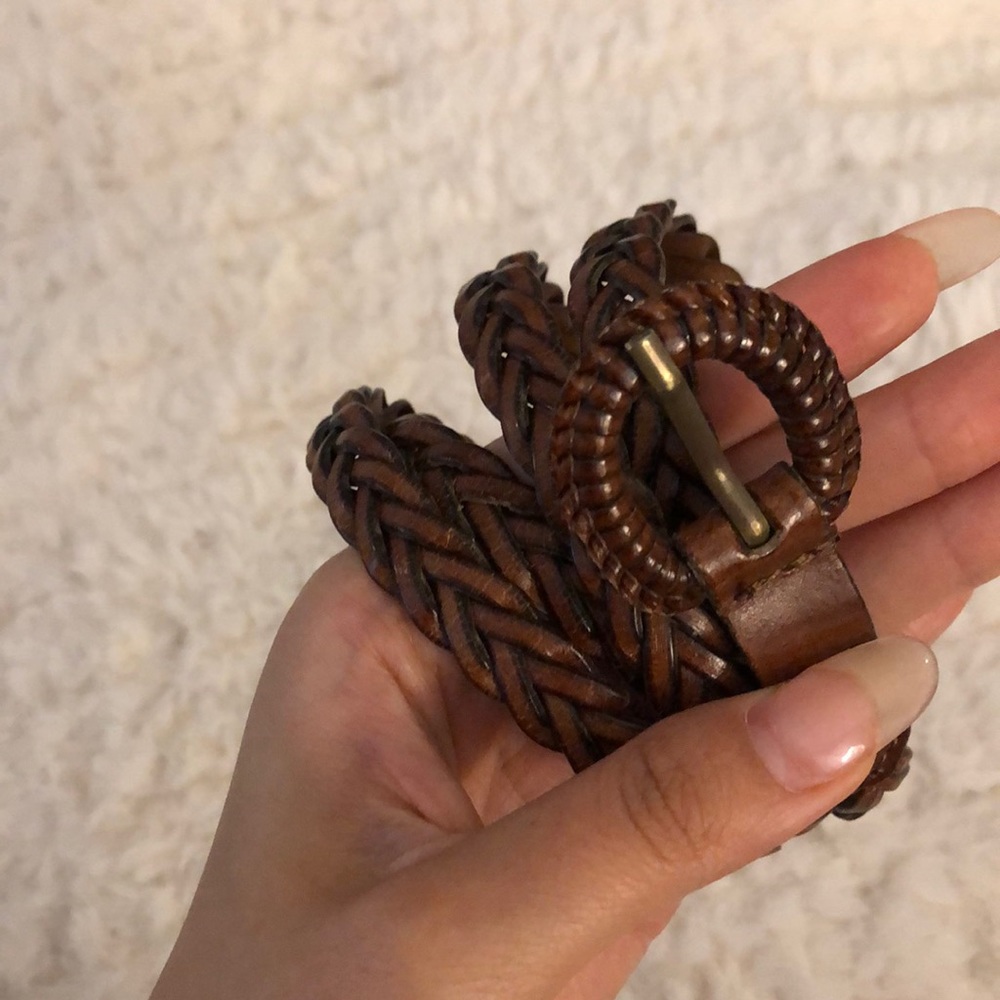Urban outfitters thin braided leather belt